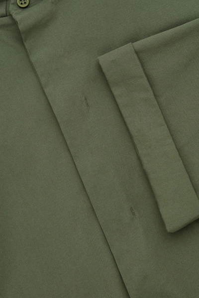 Shop Cos 3/4-sleeved Grandad Shirt In Green