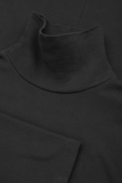 Shop Cos High-neck Dress With Wide Sleeves In Black