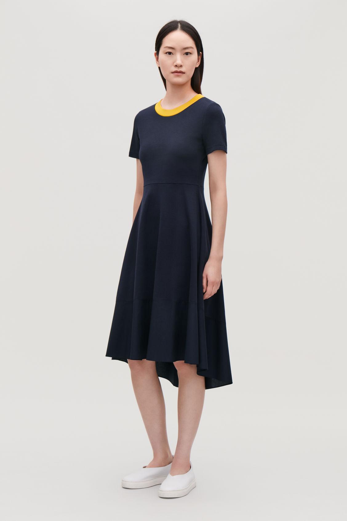 cos panelled jersey dress