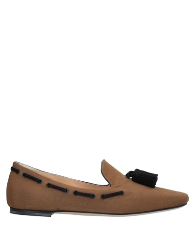 Shop Etro Loafers In Khaki