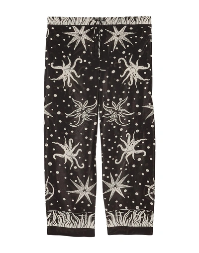 Shop Anna Sui Cropped Pants & Culottes In Black