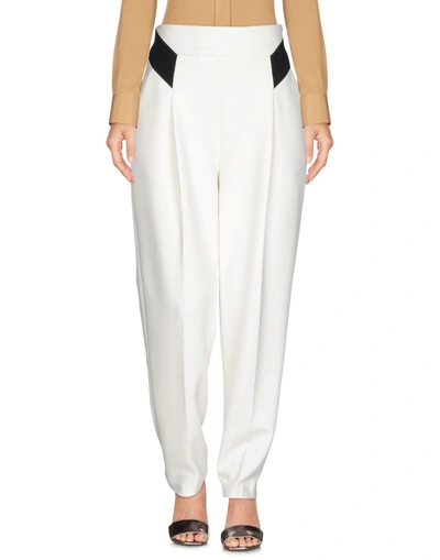 Shop Milly Casual Pants In Ivory