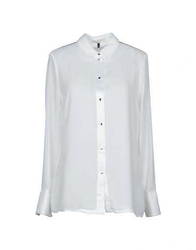 Shop Halston Heritage Solid Color Shirts & Blouses In White