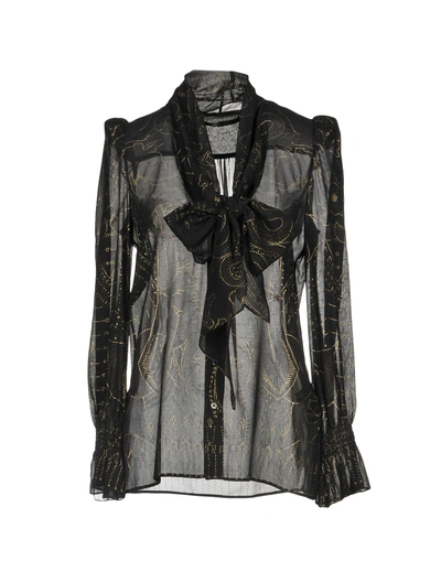 Shop Roberto Cavalli Patterned Shirts & Blouses In Black