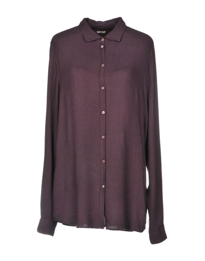 Shop Massimo Alba Solid Color Shirts & Blouses In Deep Purple