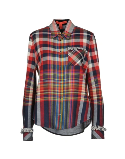 Shop Tommy Hilfiger Checked Shirt In Brick Red