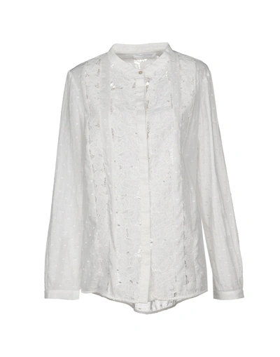 Shop Zimmermann Lace Shirts & Blouses In Ivory