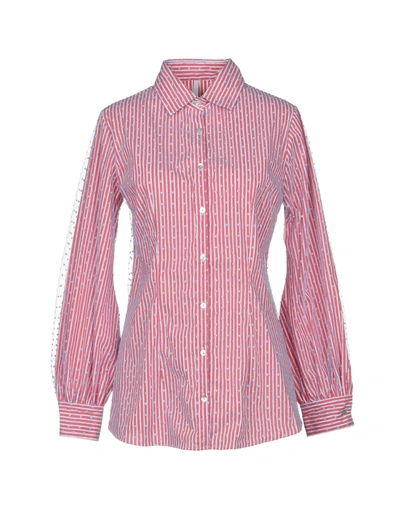 Shop Alcoolique Striped Shirt In Red