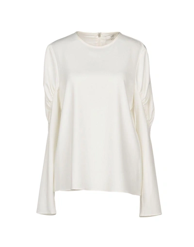 Shop Tibi Blouse In Ivory