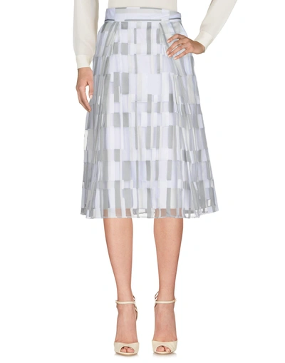 Shop Milly 3/4 Length Skirts In Light Grey