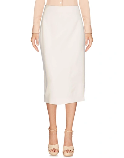 Shop Donna Karan 3/4 Length Skirt In Ivory
