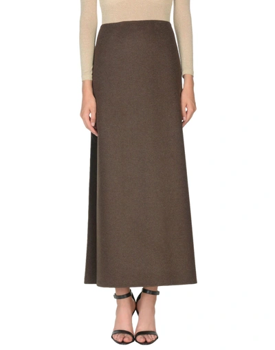 Shop The Row Maxi Skirts In Dark Brown