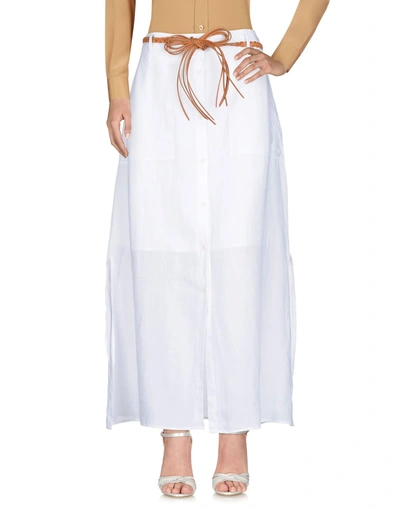 Shop Theory Long Skirts In White