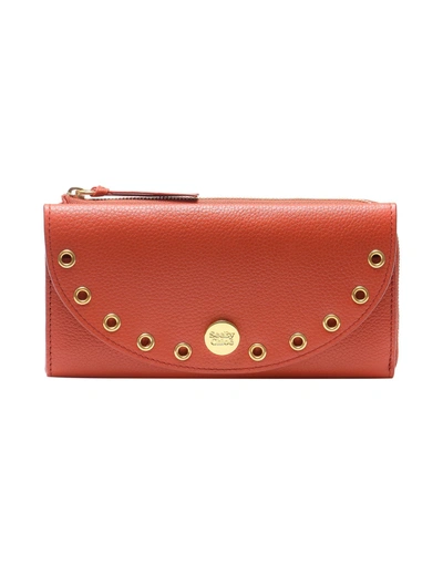 Shop See By Chloé Wallets In Brick Red