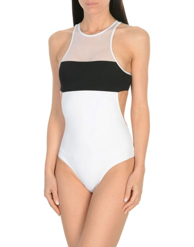 Shop Alexander Wang T One-piece Swimsuits In White