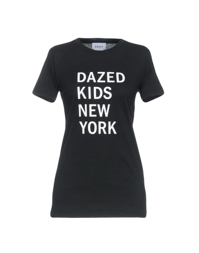 Shop Dkny T-shirt In Black