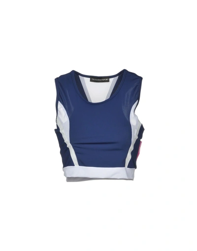 Shop Trussardi Tops In Blue