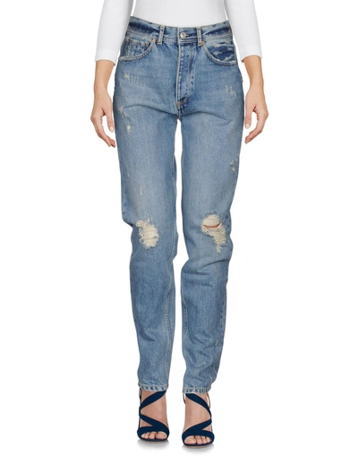 Shop Acynetic Denim Pants In Blue