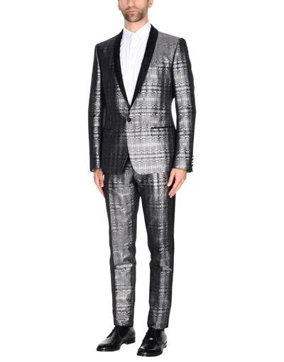 Shop Dolce & Gabbana Suits In Lead