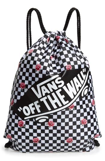 vans black rose bag