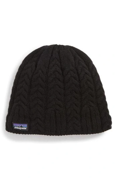 Shop Patagonia Cable Beanie In Black