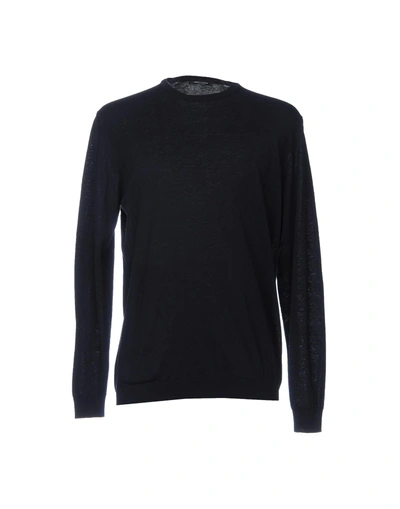 Roberto Collina Round Neck Long-sleeved Sweater In Black
