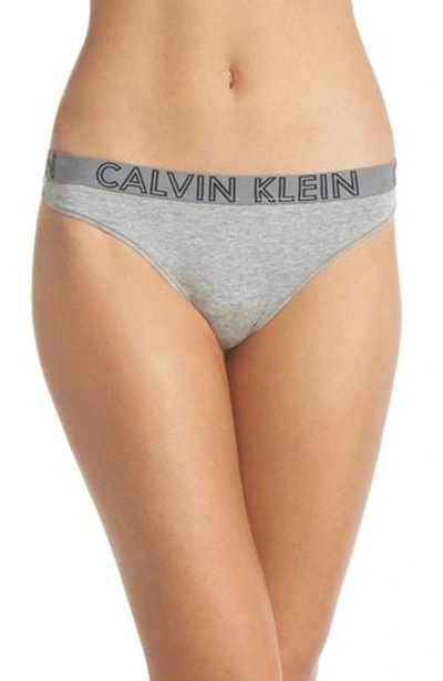 Shop Calvin Klein Ultimate Thong In Grey Heather