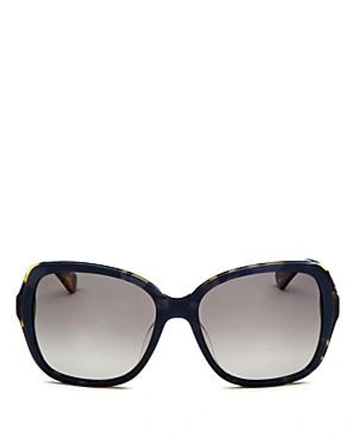 Shop Kate Spade New York Women's Karalyn Polarized Square Sunglasses, 56mm In Havana/gray