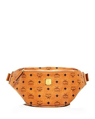 Shop Mcm Stark Medium Belt Bag In Cognac