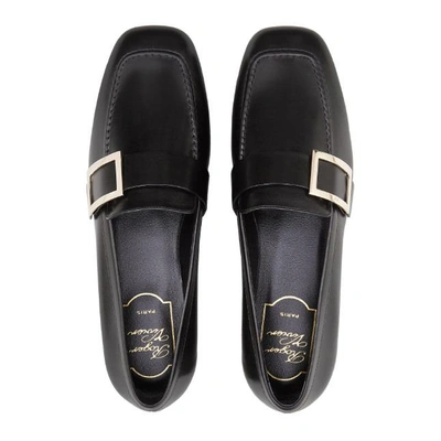 Shop Roger Vivier Metal Buckle Loafers In Schwarz