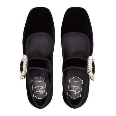 Shop Roger Vivier Viv' Mary Janes In Black