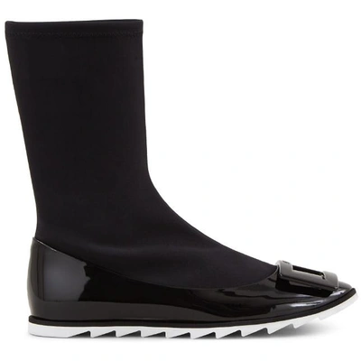 Shop Roger Vivier Viv' Gommette Ankle Boots In Black