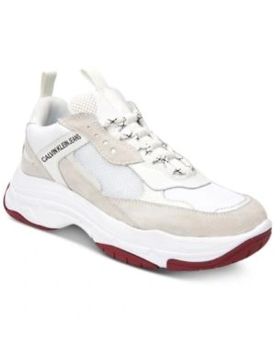 Calvin Klein Men's Marvin Sneakers Men's Shoes In White | ModeSens