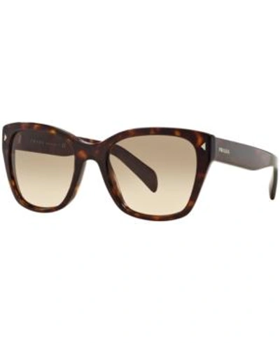 Shop Prada Sunglasses, Pr 09ss In Tortoise/grey Gradient