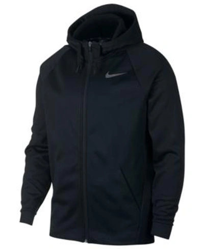 Shop Nike Men's Therma Training Full Zip Hoodie In Black