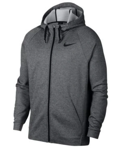 Shop Nike Men's Therma Training Full Zip Hoodie In Charcoal