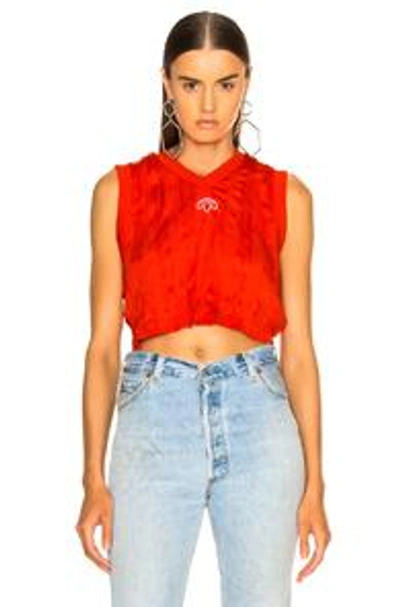 Shop Adidas Originals By Alexander Wang Adidas By Alexander Wang Jersey Crop Top In Red