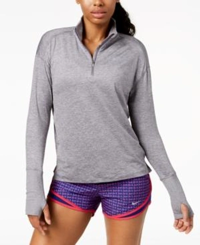 Shop Nike Women's Element Dry Half-zip Running Top In Gunsmoke