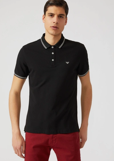 Shop Emporio Armani Polo Shirts - Item 12202799 In Black