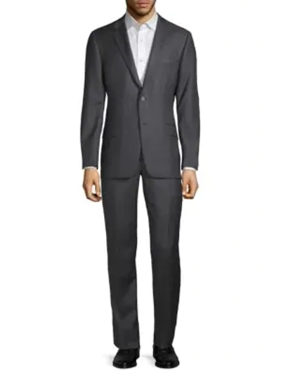 Shop Hickey Freeman Classic Fit Windowpane Wool Suit In Charcoal