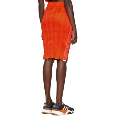 Shop Adidas Originals By Alexander Wang Orange Track Skirt In Borang/whit