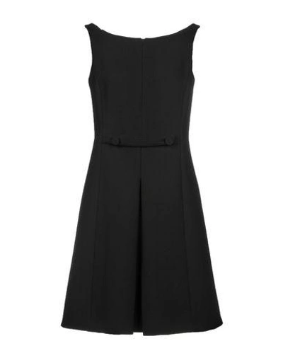 Shop Prada Short Dress In Black