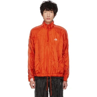 Shop Adidas Originals By Alexander Wang Red Half-zip Windbreaker
