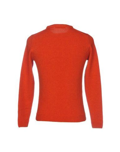 Shop Daniele Alessandrini Man Sweater Rust Size 38 Wool In Red