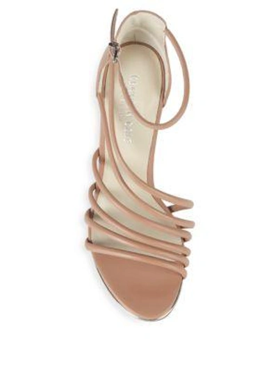 Shop Kenneth Cole Belinda Leather Stiletto Sandals In Latte