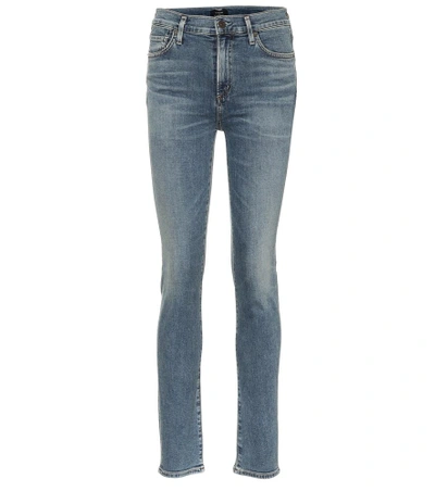 Shop Citizens Of Humanity Harlow High-rise Slim Jeans In Blue