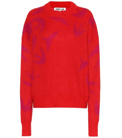 Shop Mcq By Alexander Mcqueen Swallow Mohair-blend Sweater In Red
