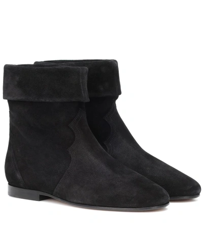 Shop Isabel Marant Ringal Suede Ankle Boots In Black