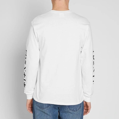 Shop I-d Long Sleeve Global Eye Logo Tee In White