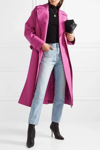 Shop Valentino Double-breasted Wool-blend Twill Coat